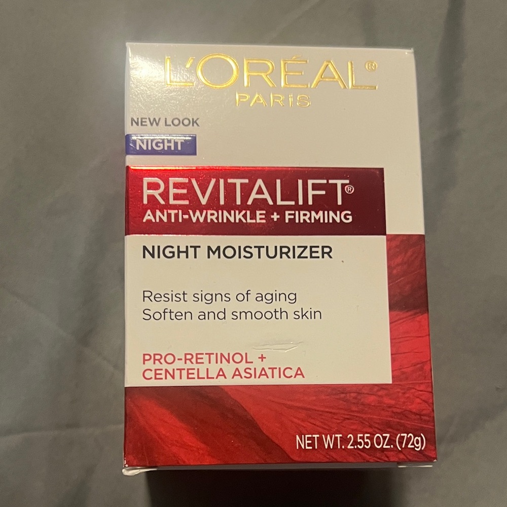 L'Oreal Revitalift Night Moisturizer - Red and White Packaging